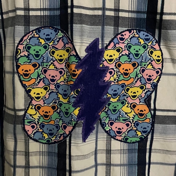 Grateful Dead dancing bears upcycled shirt M/L - Picture 1 of 6